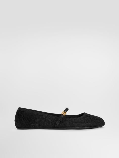 Lace ballet flats