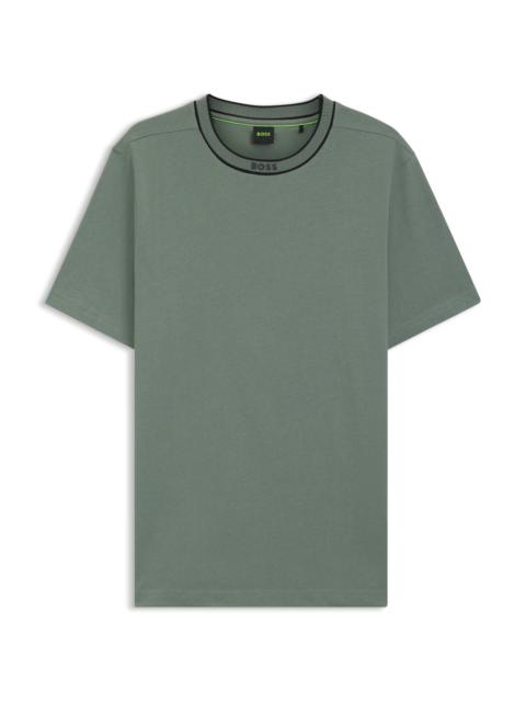 COTTON-JERSEY T-SHIRT WITH LOGO COLLAR