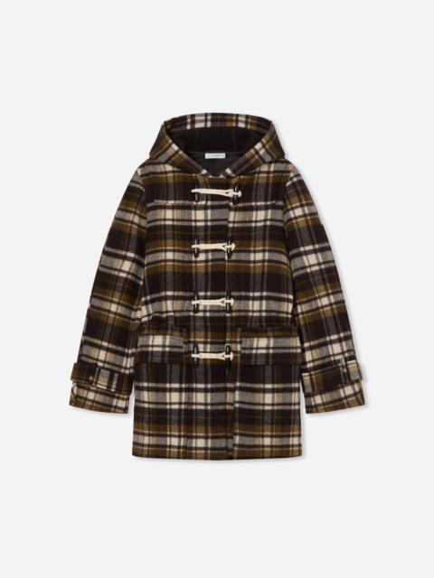 Checked Wool Duffle Coat