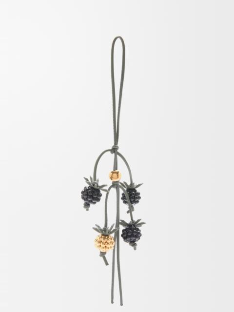 Berry charm in classic calfskin