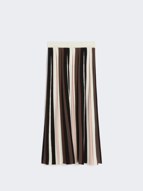 PLEIADI Plissé-pleated viscose skirt