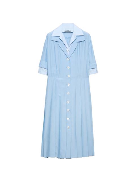 pongé and poplin shirt dress