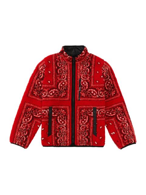 Supreme Reversible Bandana Fleece Jacket Red