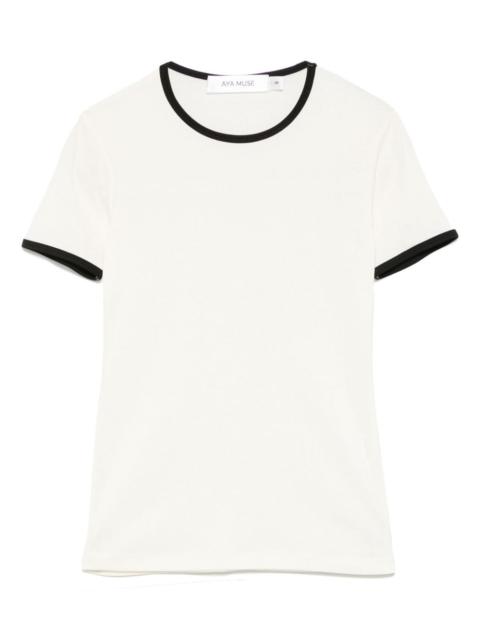 contrast-trim T-shirt