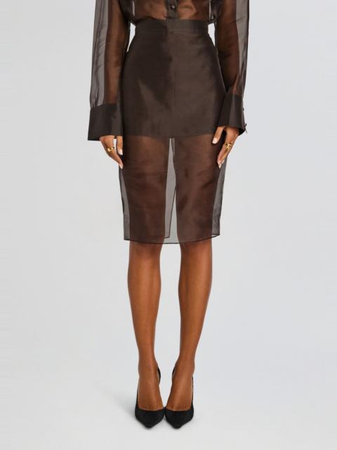 ELDA SILK MIDI SKIRT