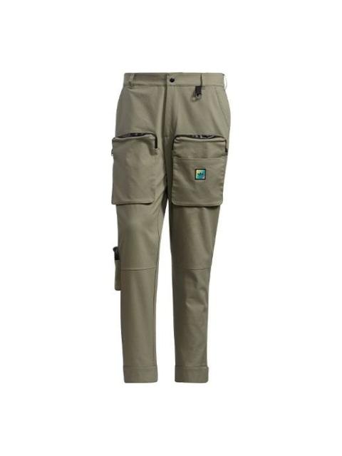 adidas originals Premium Wv Pnt Multiple Pockets Cargo Sports Long Pants Green GV0917