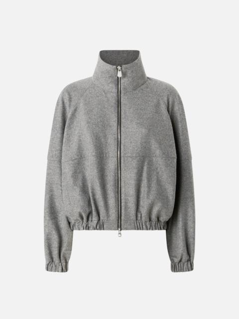 WOOL-BLEND BOMBER JACKET WITH ZIP
