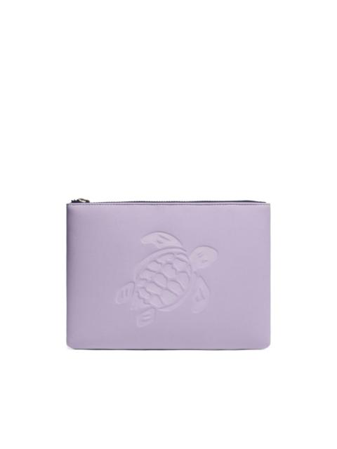 turtle embossed clutch