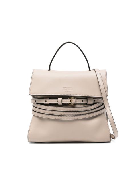 small Tie Me flap-buckle leather bag