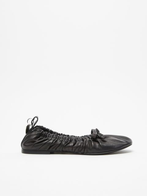 Leather ballet flat - Black