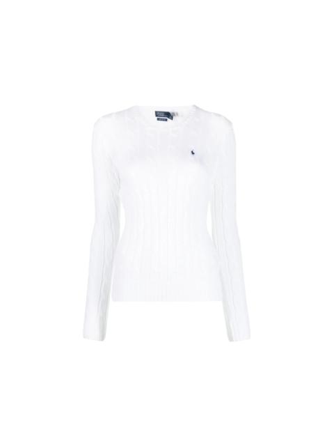 Polo Ralph Lauren Pima Cotton Julianna LS (Fitted) Pullover White