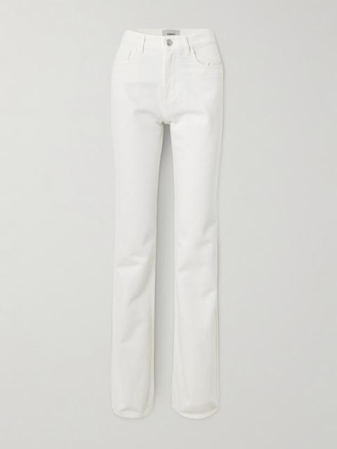 Embellished High-rise Straight-leg Jeans
