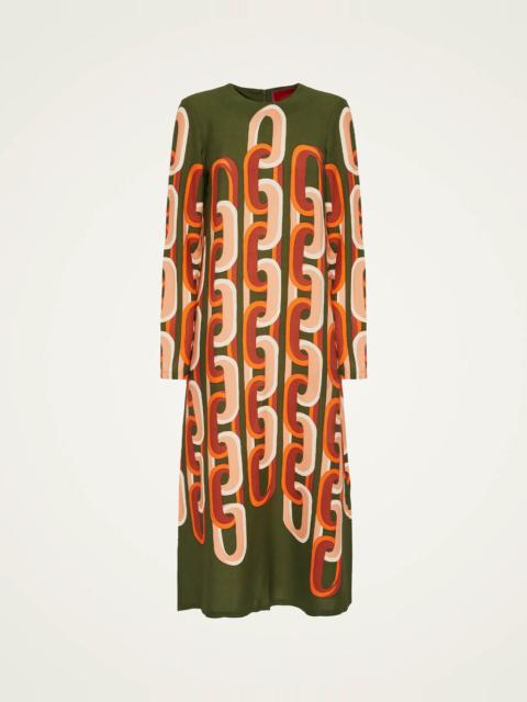 Long Sleeve Midi Swing Dress