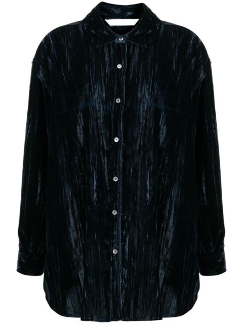 velvet crinkled shirt