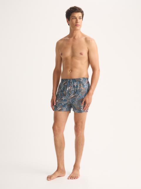 Men's Classic Fit Boxers Cotton Batiste Blue Multicolor Celebration Print