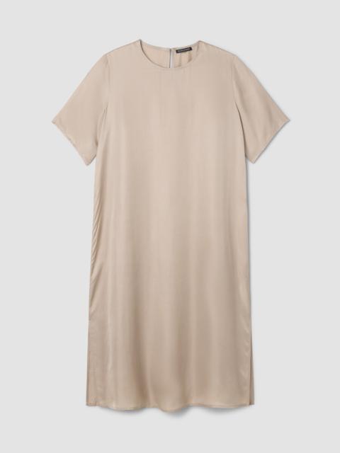 Lightweight Satin Shimmer Tee Dress