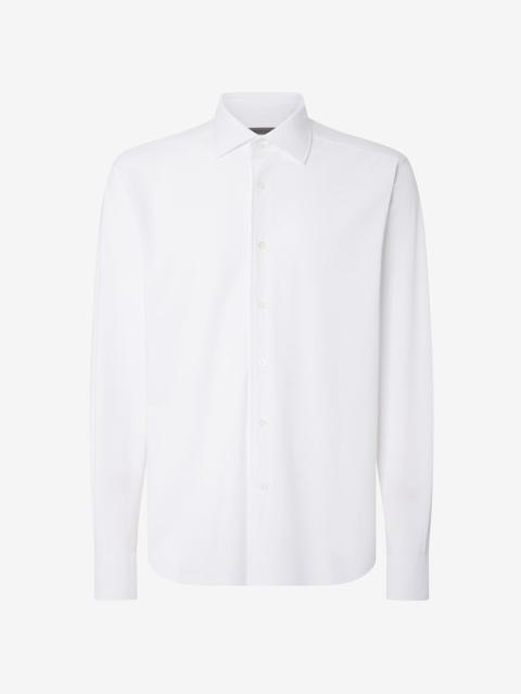 White bi-elastic fabric shirt
