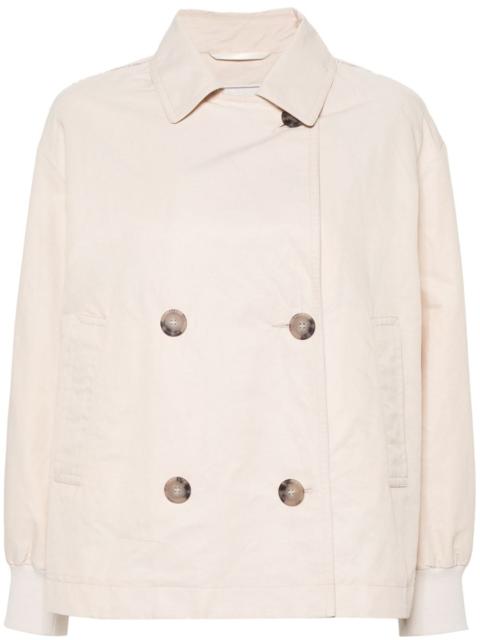 double-breasted trench jacket