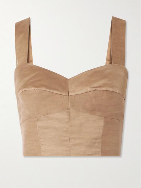 Gloria Cropped Dupioni Top