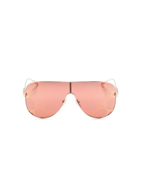 tinted pilot-frame sunglasses