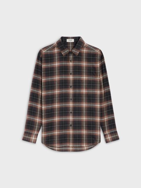 CELINE oversized shirt in cotton checks | REVERSIBLE