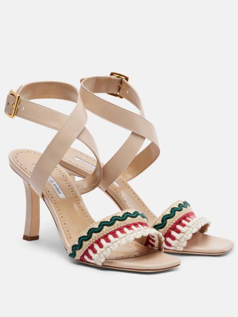 Mabeco 90 embroidered leather sandals