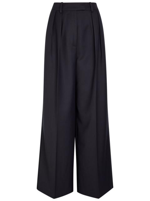 Anine Bing Lou Wide-leg Woven Trousers