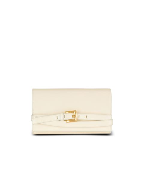 Crinkled leather wallet with Shuffle chain