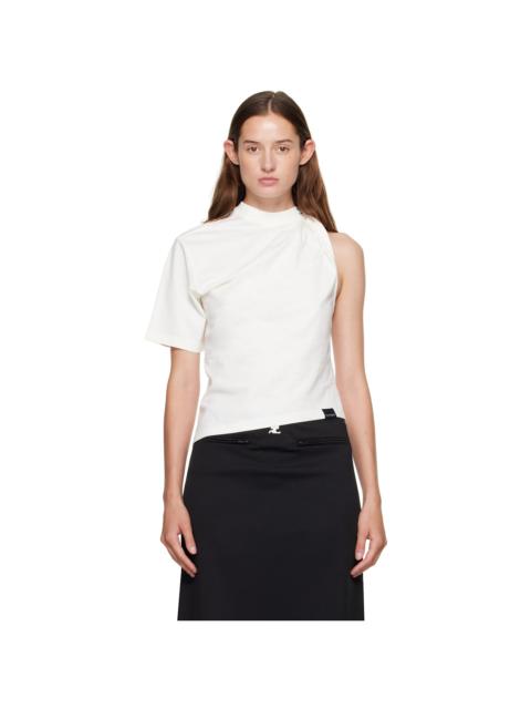 White Twist Asymmetrical T-shirt