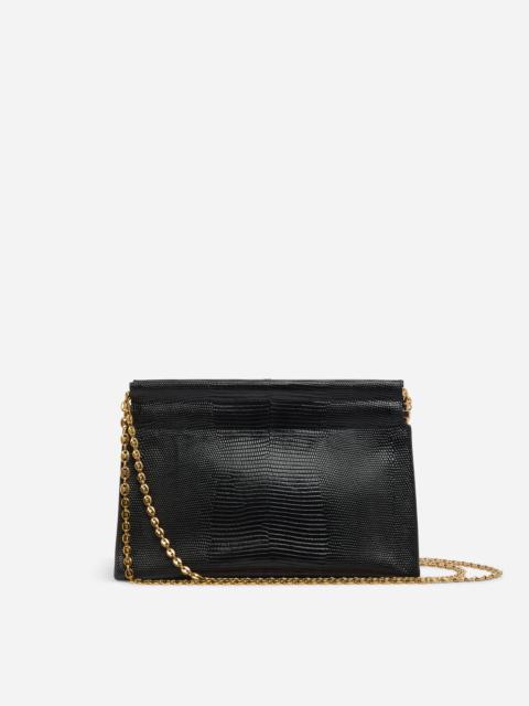 Small Leather Clutch with Chain