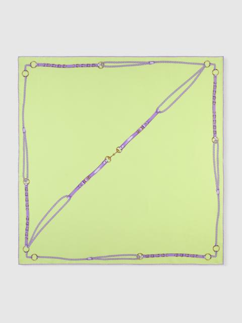 Printed silk twill carré