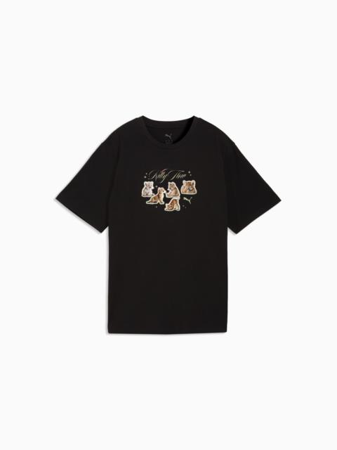 House of Graphics Women's Kitty Sticker Relaxed Tee