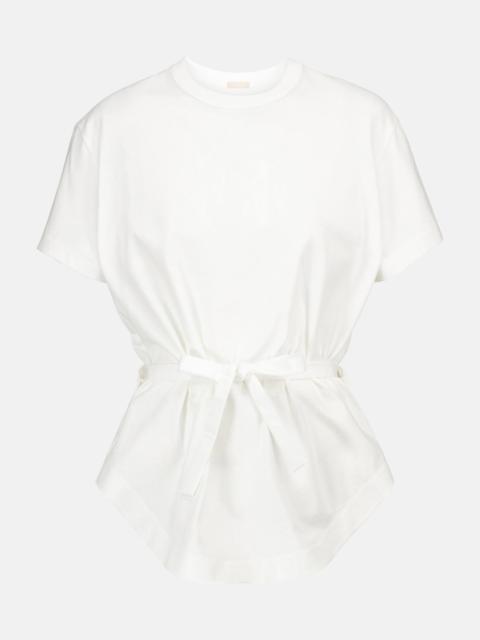 Peplum cotton T-shirt