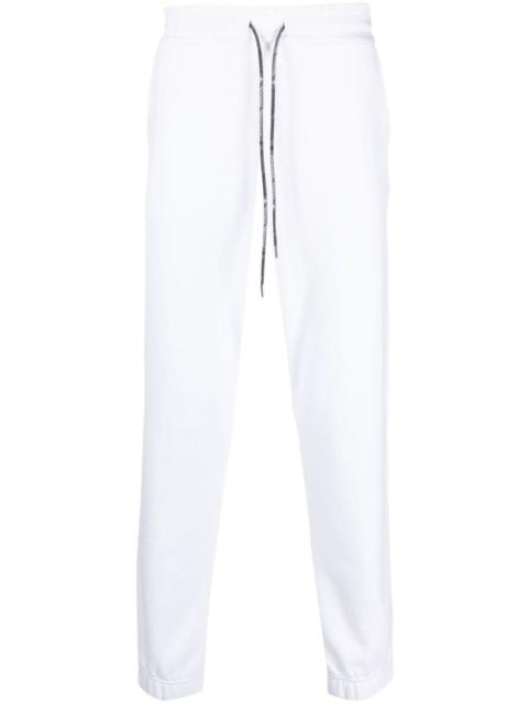 Orb-embroidered cotton track pants