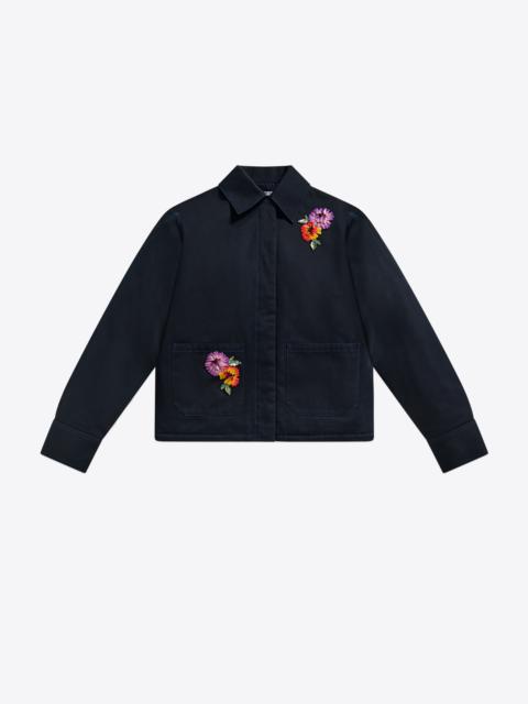 EMBROIDERED FLOWER CARGO JACKET