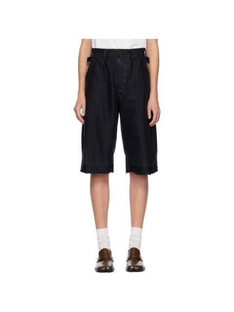 Black Utility Shorts