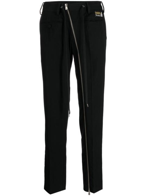 zip-detail tailored trousers