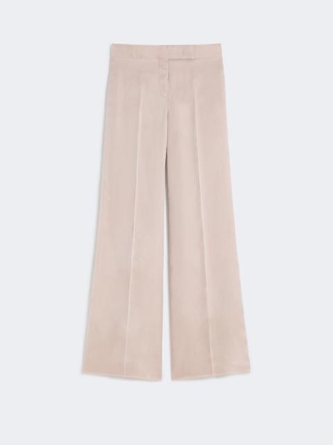 Long silk trousers - CAMEL
