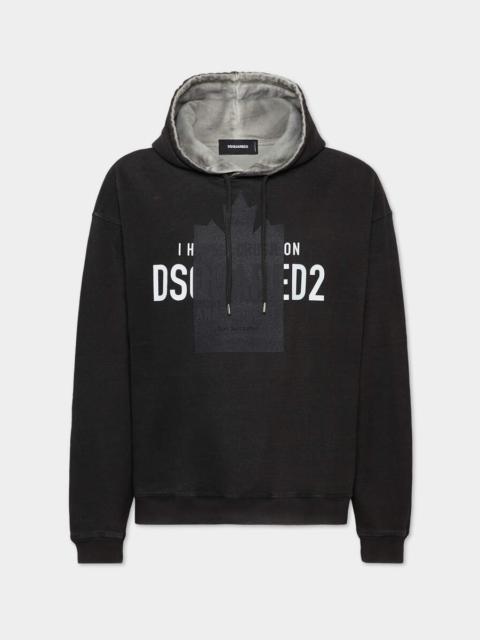 SPRAY DYED RELAX FIT CRUSH HOODIE