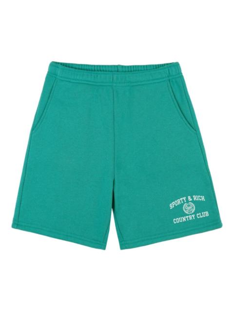 logo-embroidered fleece shorts
