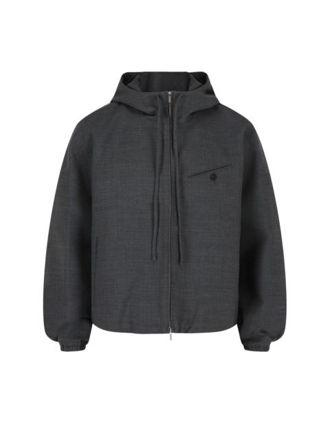 Ferragamo Wool Zip Up Jacket 'Grey'