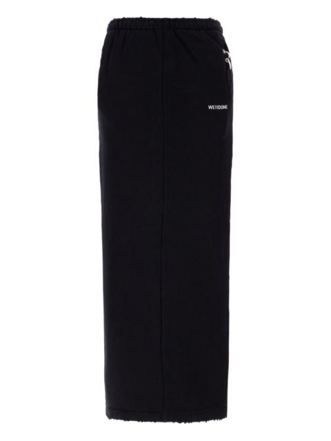 embroidered-logo maxi skirt