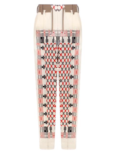 GEOMETRIC PRINT PANTS | ECRU