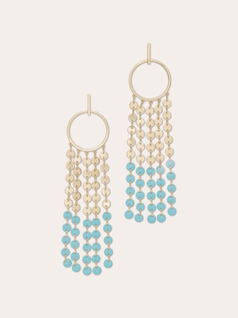 Miraya Enamel Chandelier Earrings