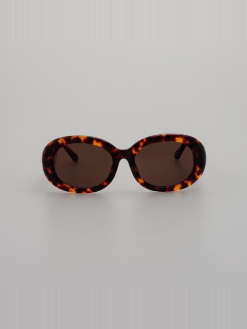 LINA OVAL SUNGLASSES IN TORTOISESHELL