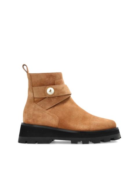 buckle-strap platform boots