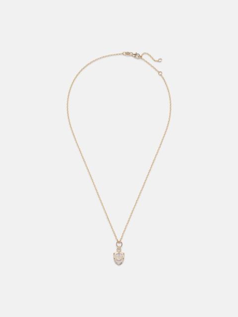 Protection Fine Belcher 18kt gold necklace with diamonds