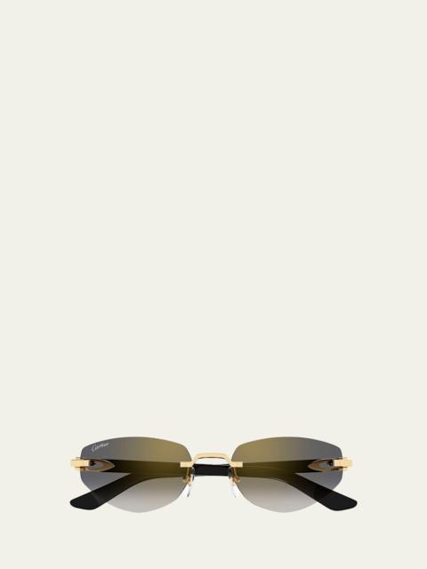 C Decor Cat-Eye Metal Sunglasses