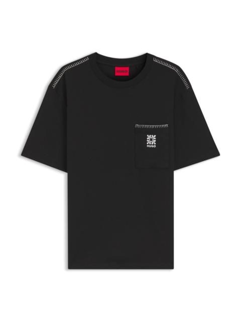 COTTON-JERSEY T-SHIRT WITH EMBROIDERED LOGO