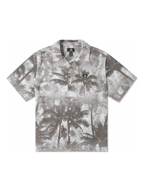 Converse Resort Palm Trees Button-Down Shirt 'Black Palm' 10026435-A01